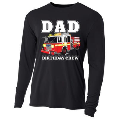 Dad Birthday Crew Fire Truck Firefighter Fireman Party Cooling Performance Long Sleeve Crew