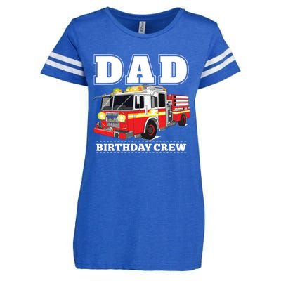 Dad Birthday Crew Fire Truck Firefighter Fireman Party Enza Ladies Jersey Football T-Shirt