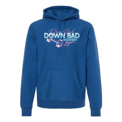 Down Bad Crying At The Gym Vintage Funny Gift Premium Hoodie