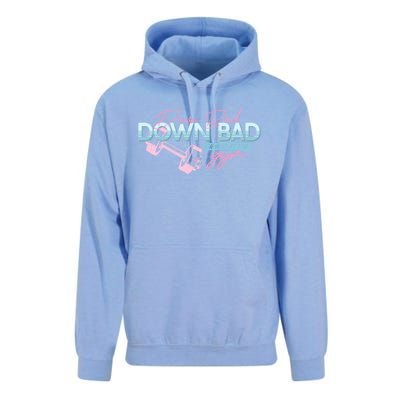 Down Bad Crying At The Gym Vintage Funny Gift Unisex Surf Hoodie