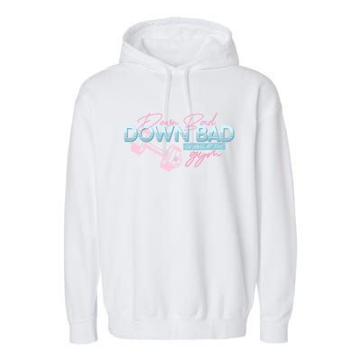 Down Bad Crying At The Gym Vintage Funny Gift Garment-Dyed Fleece Hoodie