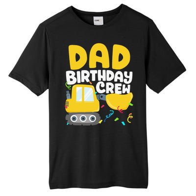 Dad Birthday Crew Construction Truck Excavator Daddy Papa Tall Fusion ChromaSoft Performance T-Shirt