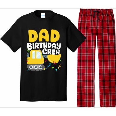 Dad Birthday Crew Construction Truck Excavator Daddy Papa Pajama Set