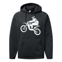 Dirt Bike Cool Gift Motocross Enduro Cool Gift Performance Fleece Hoodie