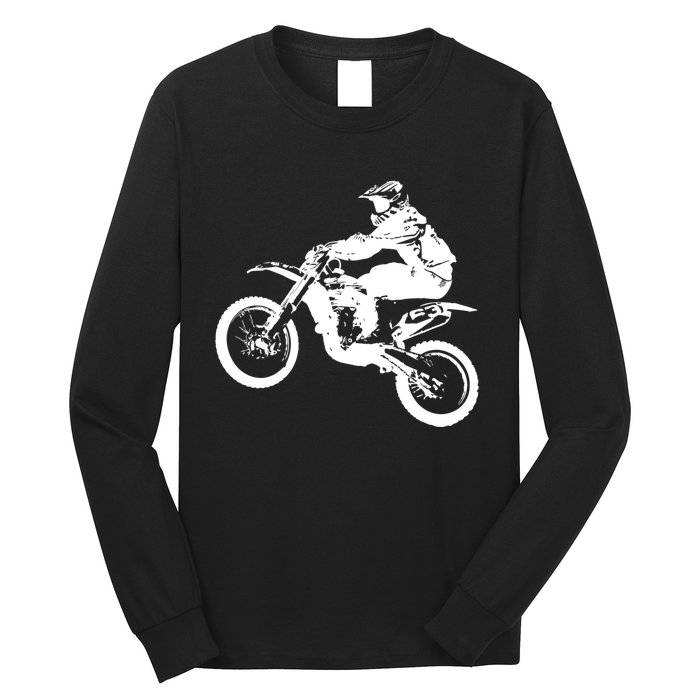 Dirt Bike Cool Gift Motocross Enduro Cool Gift Long Sleeve Shirt