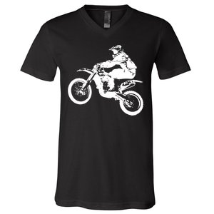 Dirt Bike Cool Gift Motocross Enduro Cool Gift V-Neck T-Shirt