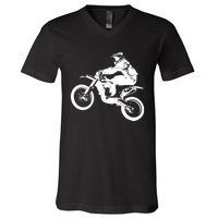 Dirt Bike Cool Gift Motocross Enduro Cool Gift V-Neck T-Shirt