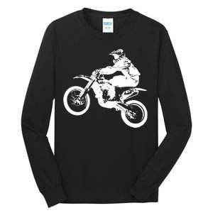 Dirt Bike Cool Gift Motocross Enduro Cool Gift Tall Long Sleeve T-Shirt