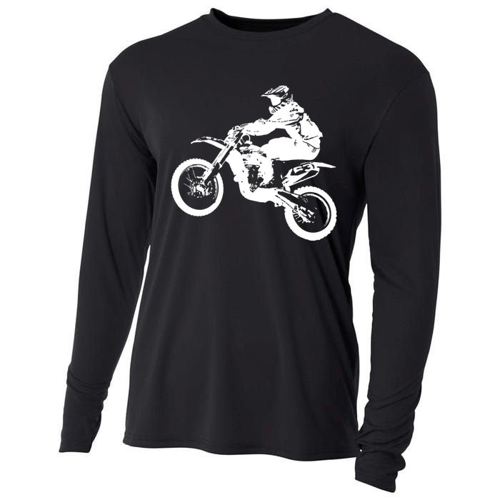 Dirt Bike Cool Gift Motocross Enduro Cool Gift Cooling Performance Long Sleeve Crew