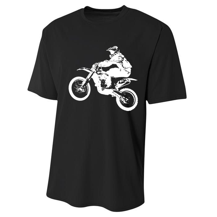 Dirt Bike Cool Gift Motocross Enduro Cool Gift Performance Sprint T-Shirt