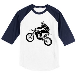 Dirt Bike Cool Gift Motocross Enduro Cool Gift Baseball Sleeve Shirt