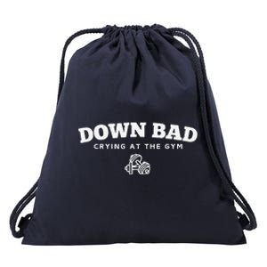 Down Bad Crying At The Gym Drawstring Bag