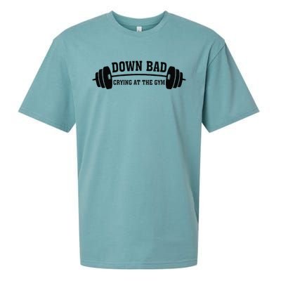 Down Bad Crying At The Gym Sueded Cloud Jersey T-Shirt