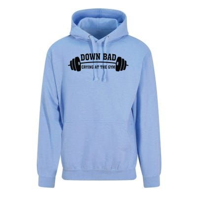 Down Bad Crying At The Gym Unisex Surf Hoodie