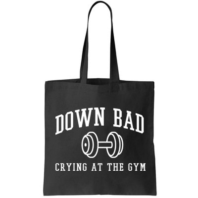 Down Bad Crying At The Gym Funny Bag