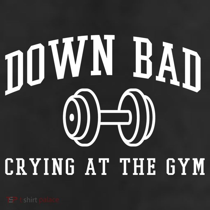 Down Bad Crying At The Gym Funny 25L Jumbo Tote