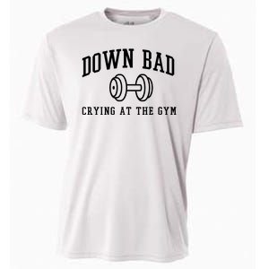 Down Bad Crying At The Gym Funny Cooling Performance Crew T-Shirt