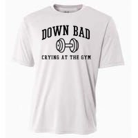 Down Bad Crying At The Gym Funny Cooling Performance Crew T-Shirt