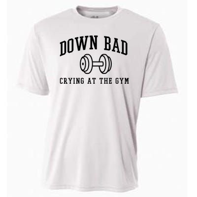 Down Bad Crying At The Gym Funny Cooling Performance Crew T-Shirt