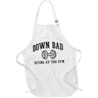 Down Bad Crying At The Gym Funny Apron