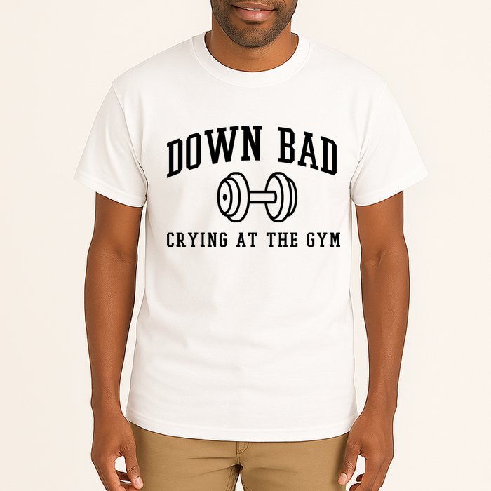 Down Bad Crying At The Gym Funny Tall T-Shirt