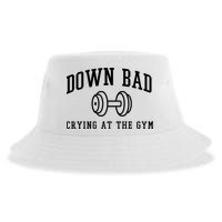 Down Bad Crying At The Gym Funny Sustainable Bucket Hat