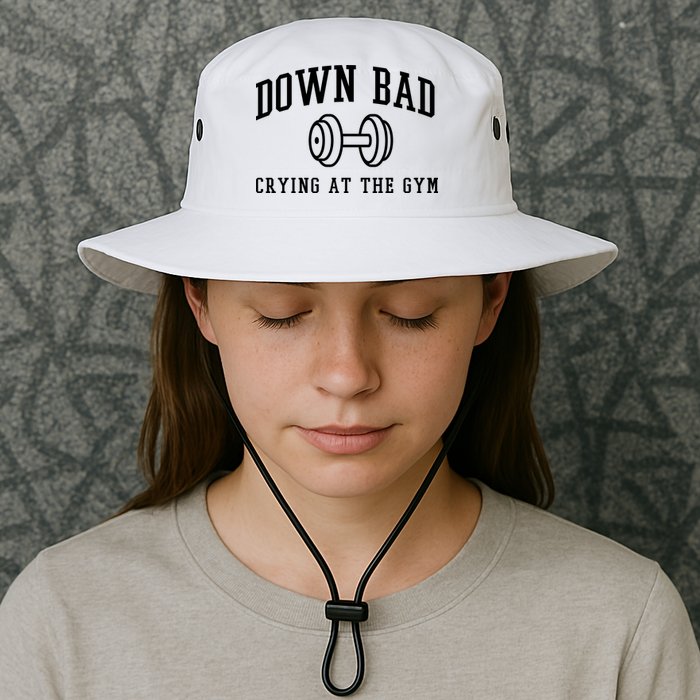 Down Bad Crying At The Gym Funny Bucket Hat