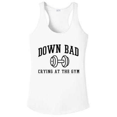 Down Bad Crying At The Gym Funny Ladies PosiCharge Competitor Racerback Tank