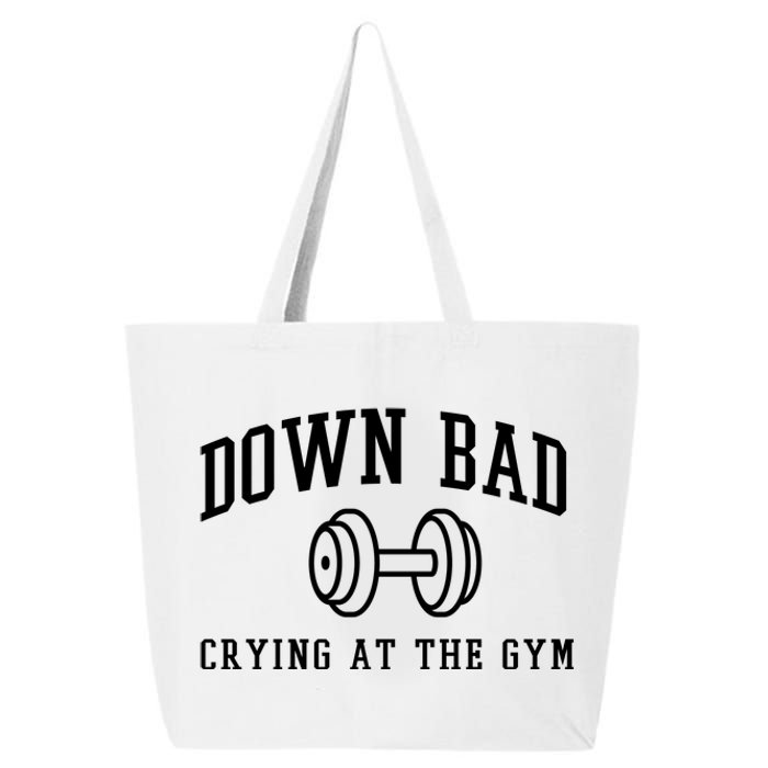 Down Bad Crying At The Gym Funny 25L Jumbo Tote