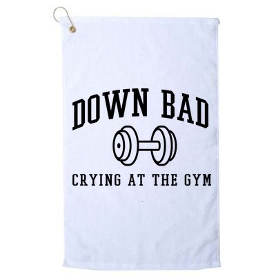 Down Bad Crying At The Gym Funny Golf Towel