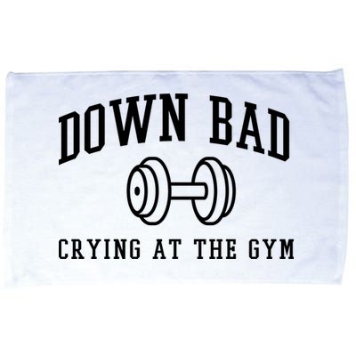 Down Bad Crying At The Gym Funny Microfiber Hand Towel