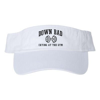 Down Bad Crying At The Gym Funny Visor