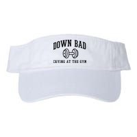 Down Bad Crying At The Gym Funny Visor