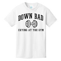 Down Bad Crying At The Gym Funny Kids T-Shirt