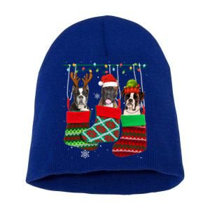 Dog Boxer Christmas Socks Funny Xmas Pajama Pet Puppy Gift Short Acrylic Beanie