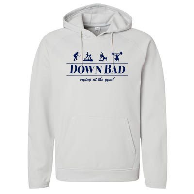 Down Bad Crying At The Gym Performance Fleece Hoodie