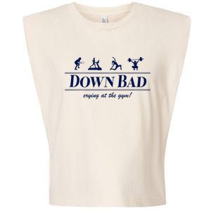 Down Bad Crying At The Gym Garment-Dyed Women's Muscle Tee