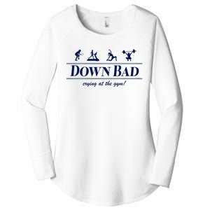 Down Bad Crying At The Gym Women's Perfect Tri Tunic Long Sleeve Shirt