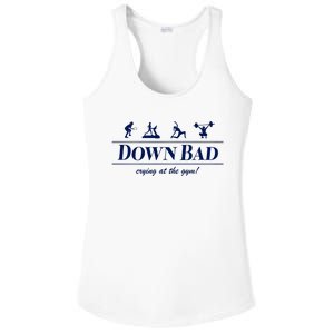 Down Bad Crying At The Gym Ladies PosiCharge Competitor Racerback Tank