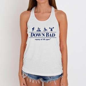 Down Bad Crying At The Gym Women's Knotted Racerback Tank