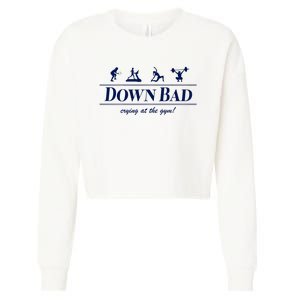 Down Bad Crying At The Gym Cropped Pullover Crew