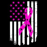 Distressed Breast Cancer Awareness Flag Flatbill Hat