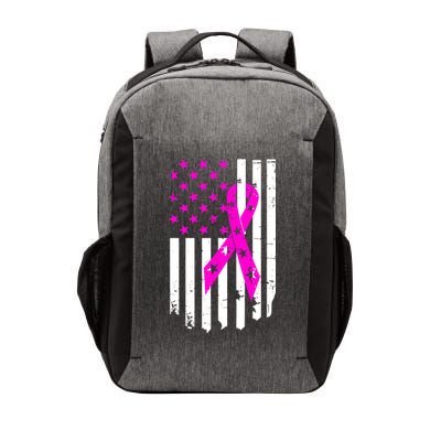 Distressed Breast Cancer Awareness Flag Vector Backpack