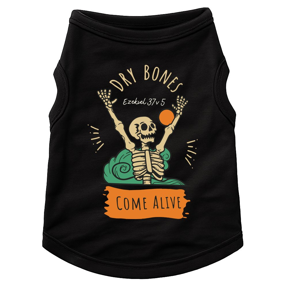 Dry Bones Come Alive Christian Halloween Doggie Tank