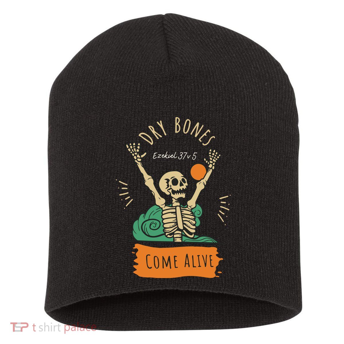 Dry Bones Come Alive Christian Halloween Short Acrylic Beanie