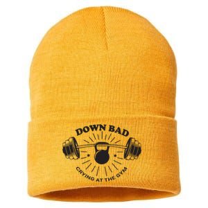 Down Bad Crying At The Gym Sustainable Knit Beanie