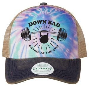 Down Bad Crying At The Gym Legacy Tie Dye Trucker Hat