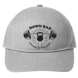 Down Bad Crying At The Gym 7-Panel Snapback Hat