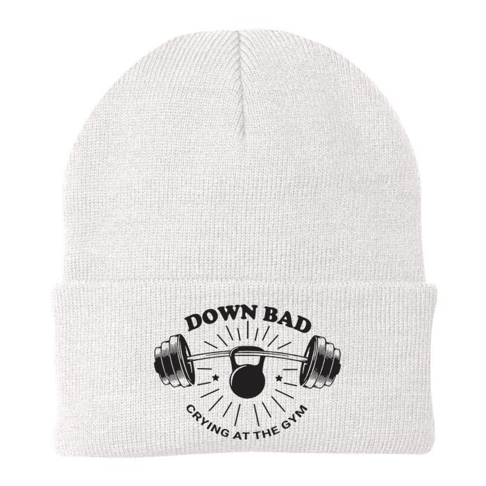 Down Bad Crying At The Gym Knit Cap Winter Beanie