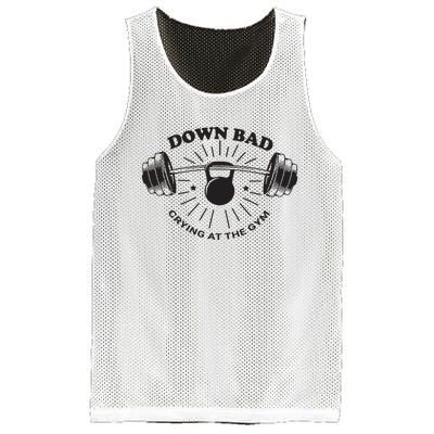 Down Bad Crying At The Gym Mesh Reversible Basketball Jersey Tank